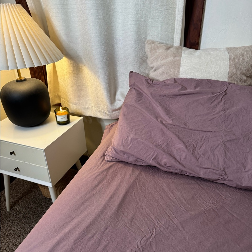 Homebird Organic Cotton Sheets in Dusk — Queen